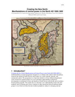 Creating the New North: Manifestations of central power in the