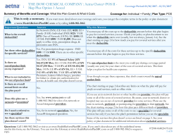 THE DOW CHEMICAL COMPANY : Aetna Choice® POS II