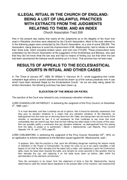 illegal ritual in the church of england