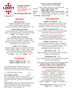 GREAT BUFFETS - Larry`s Pizza