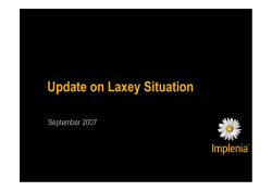 Update on Laxey Situation