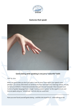 Gestures that speak
