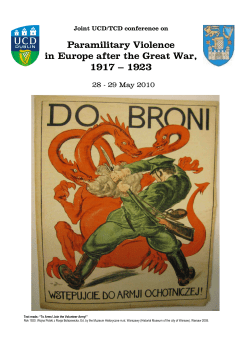 Paramilitary Violence in Europe after the Great War, 1917 &ndash; 1923