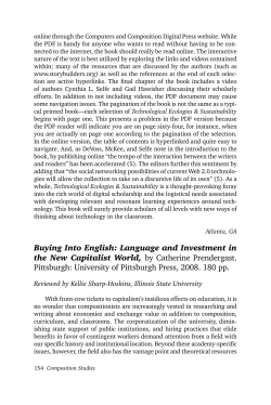 Buying Into English: Language and Investment in the New Capitalist