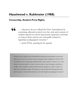 Hazelwood v. Kuhlmeier (1988)