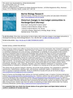 Historical changes in macroalgal communities in