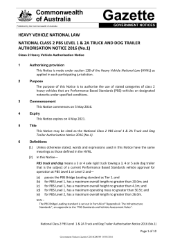 National class 2 PBS level 1 and 2A truck and dog trailer