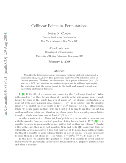 Collinear Points in Permutations
