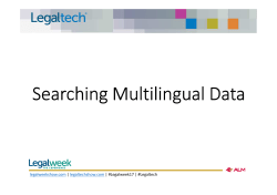 LegaltechNY2017_Searching Multilingual Data