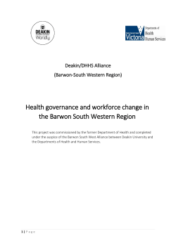Health governance and workforce change in the Barwon