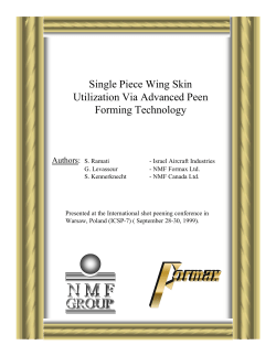 Single Piece Wing Skin Utilization Via Advanced Peen Forming