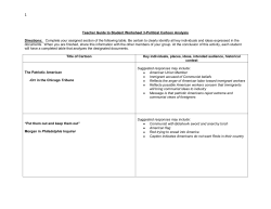 Teacher Guide to Student Worksheet 3