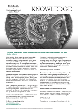 11 Leadership Lessons from Alexander the Great