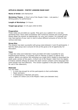 A Short List of the People I Hate