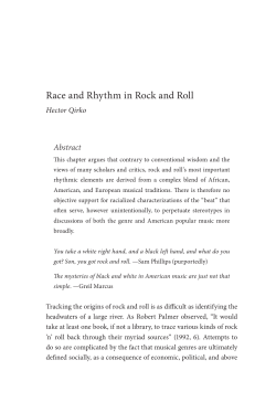 Race and Rhythm in Rock and Roll