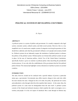 political system in developing countries