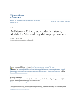 An Extensive, Critical, and Academic Listening Module