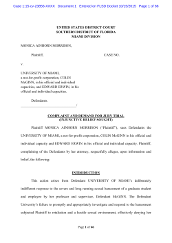 complaint - The Miami Hurricane