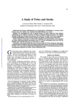 A Study of Twins and Stroke