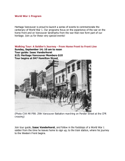Heritage Vancouver launches series to commemorate centenary of