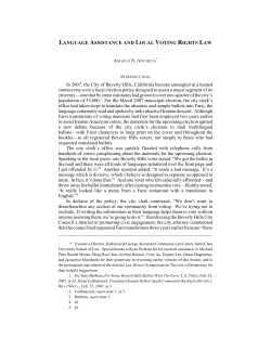 Language Assistance and Local Voting Rights Law