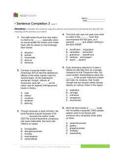 Sentence Completion 3 - English for Everyone