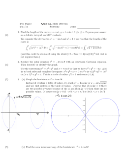 r = 4 cos 2O 2 y = 2 cos 2x 2 -2