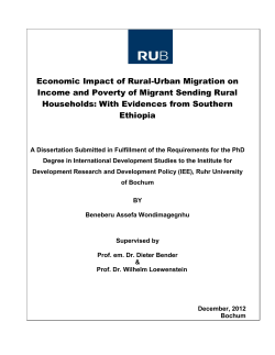 Economic impact of rural-urban migration on income and poverty of