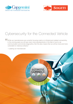 Cybersecurity for the Connected Vehicle