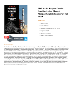 PDF NASA Project Gemini Familiarization Manual