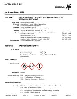 Ink Solvent Blend 80:20 - Sasol North American Operations