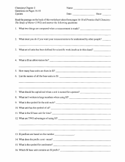 Chemistry Chapter 2 Questions on Pages 16