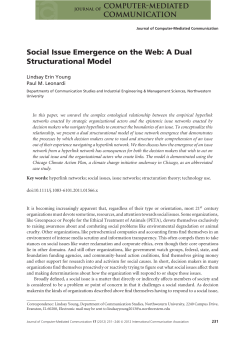Social Issue Emergence on the Web: A Dual Structurational Model