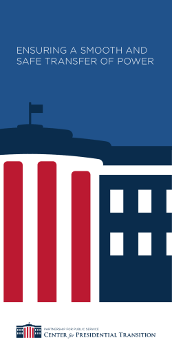 Center Brochure - Center for Presidential Transition