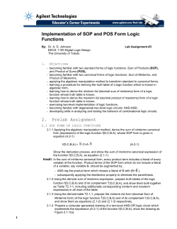 Implementation of SOP and POS Form Logic Functions