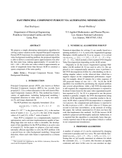 FAST PRINCIPAL COMPONENT PURSUIT VIA