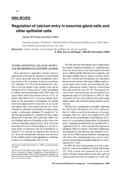 MINI-REVIEW Regulation of calcium entry in exocrine gland cells