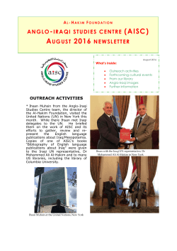 anglo-iraqi-studies-centre-newsletter-august-2016