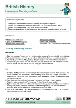 Lesson plan: The Magna Carta