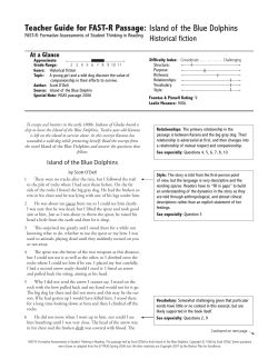 Teacher Guide for FAST-R Passage: Island of the Blue Dolphins