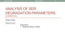 Analysis of SER degradation parameters (comment #40)