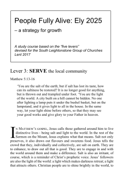 People Fully Alive: Ely 2025 - The South Leightonstone Group of