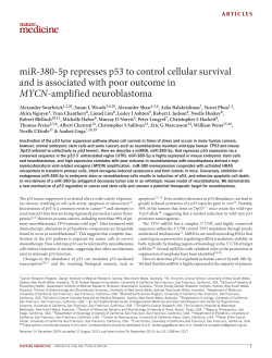 miR-380-5p represses p53 to control cellular survival and is