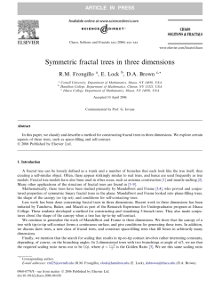 Symmetric fractal trees in three dimensions