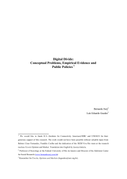 Digital Divide: Conceptual Problems, Empirical Evidence