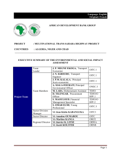Multinational Trans-Sahara Highway Project