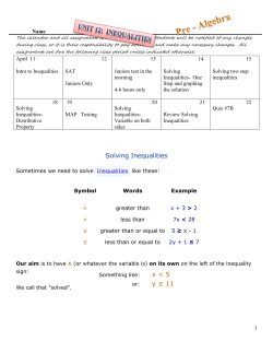 Solving Inequalities x 5 y &ge; 11