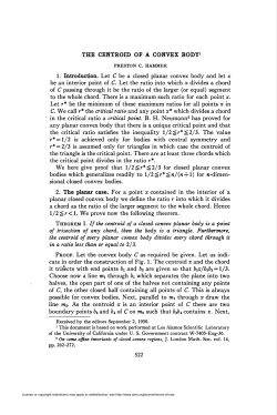 THE CENTROID OF A CONVEX BODY1 522