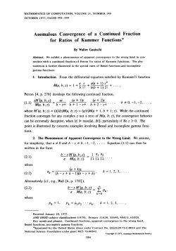 Anomalous Convergence of a Continued Fraction for
