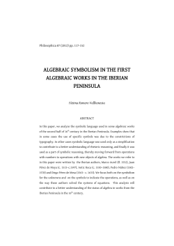 algebraic symbolism in the first algebraic works in the